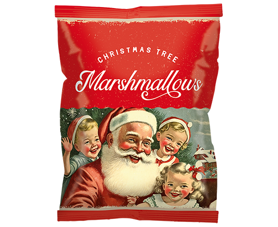 95589 Vintage Christmas Marshmallow boompjes