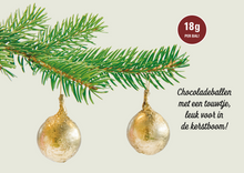 Load image into Gallery viewer, 91866 White Label Chocolade Kerstballen 6 stuks
